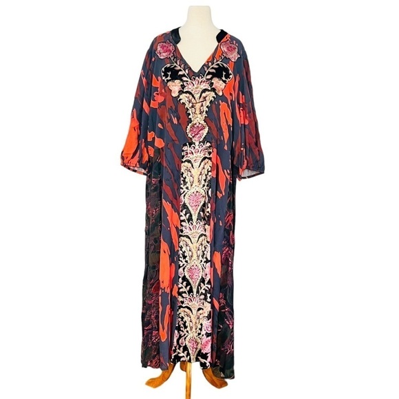 SOFT SURROUNDINGS Epiphany Maxi Dress Velvet Details Size NEW Boho Bohemian - Picture 3 of 10